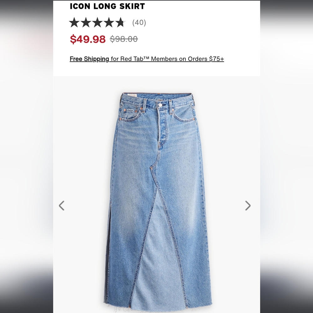 Levi's Icon Denim Maxi Skirt